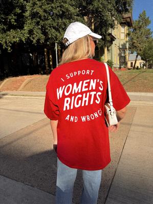 Ich unterstütze Frauenrechte und Unrecht T-Shirt, feministische Girl Power Gleichberechtigung Menschenrechte T-Shirt, trendiges ästhetisches Grafik-T-Shirt