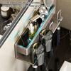 No-Punch Toothbrush Holder,Bathroom Wall Mounted Shelf for Toothpaste Toiletries,Household Storage Rack Organizer Accessories