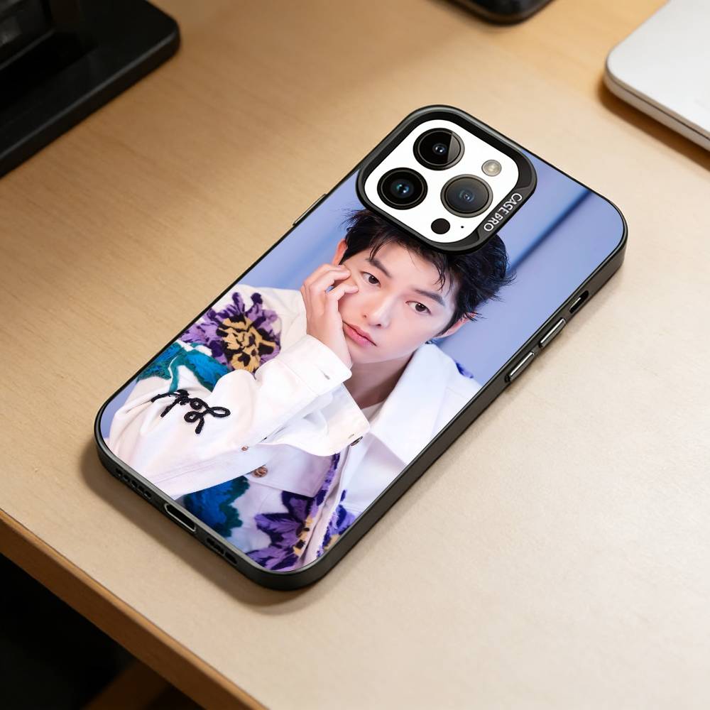 Schauspieler S-Song Joong-ki Handyhülle Für iPhone 17,16,15,14,13,12,11 Plus,Pro Max,XS,Bunte Silberne Handyhülle Funda Cover