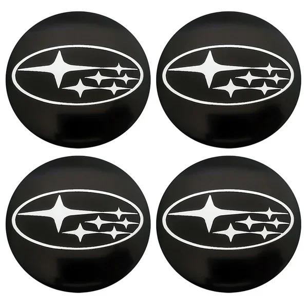 56/60/65mm 4pcsCar Wheel Hub Center Caps Cover Emblem Badge for Subaru STI Forester Impreza Outback Legacy BRZ Auto Accessories yu0