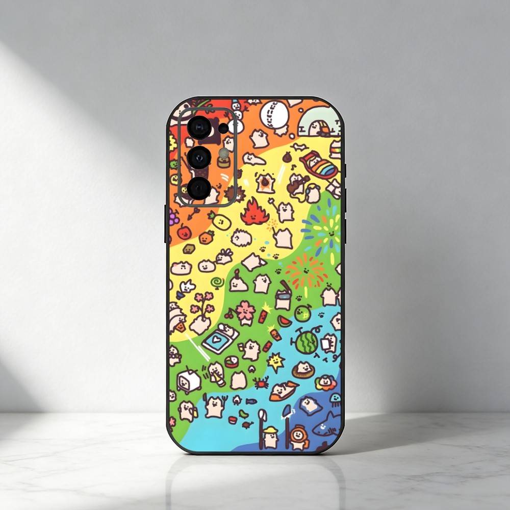 EveOneCat HD Printed  Phone Case For Samsung S25,S24,S21,S22,S23,S30,Ultra,S20,Plus,Fe,Note,5G Black Cover