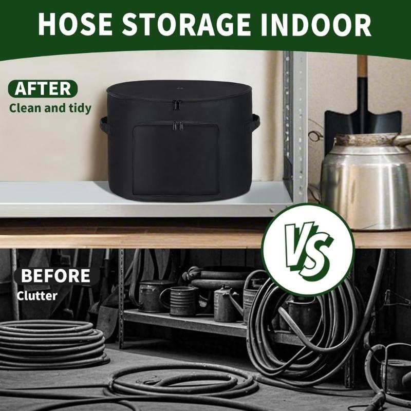 User Friendly Durable Garden Hose Storage Bag Zippered Waterproof Organizers For Gardening Tools And Equipment