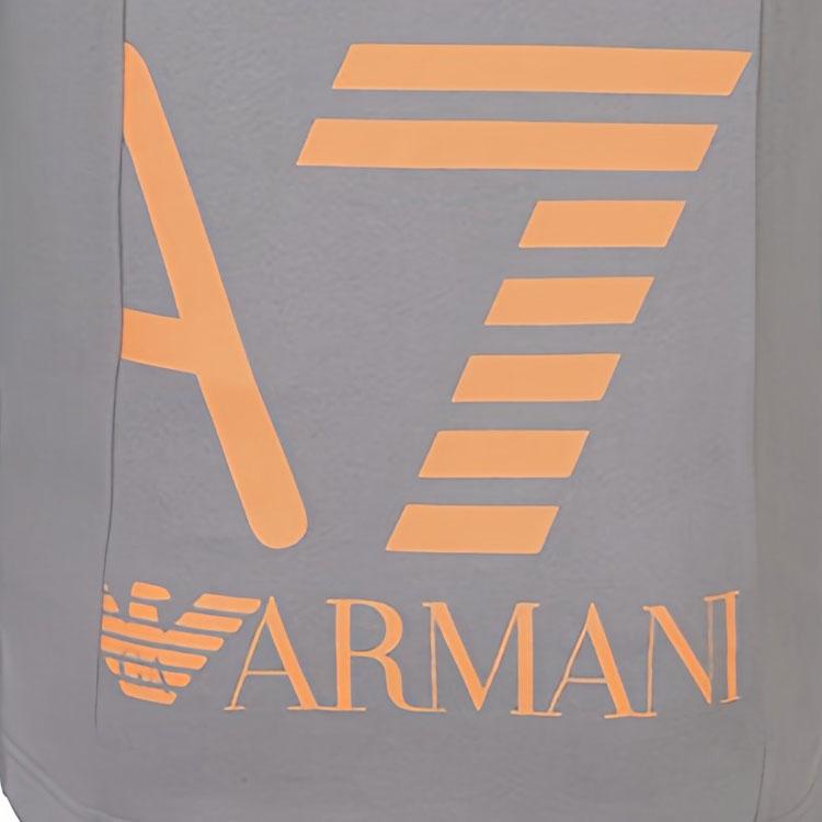 Emporio Armani FW22 EA7 Serie Buchstaben-Zahlen-Print Rundhals Pullover Sweatshirt Herren sweatshirt Grau 6LPM59-PJHDZ-1920