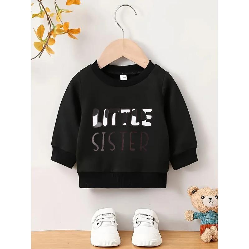 European Size Cute Printed Pattern Simple Sweet Beauty Baby Spring Thin Round Neck Hoodie