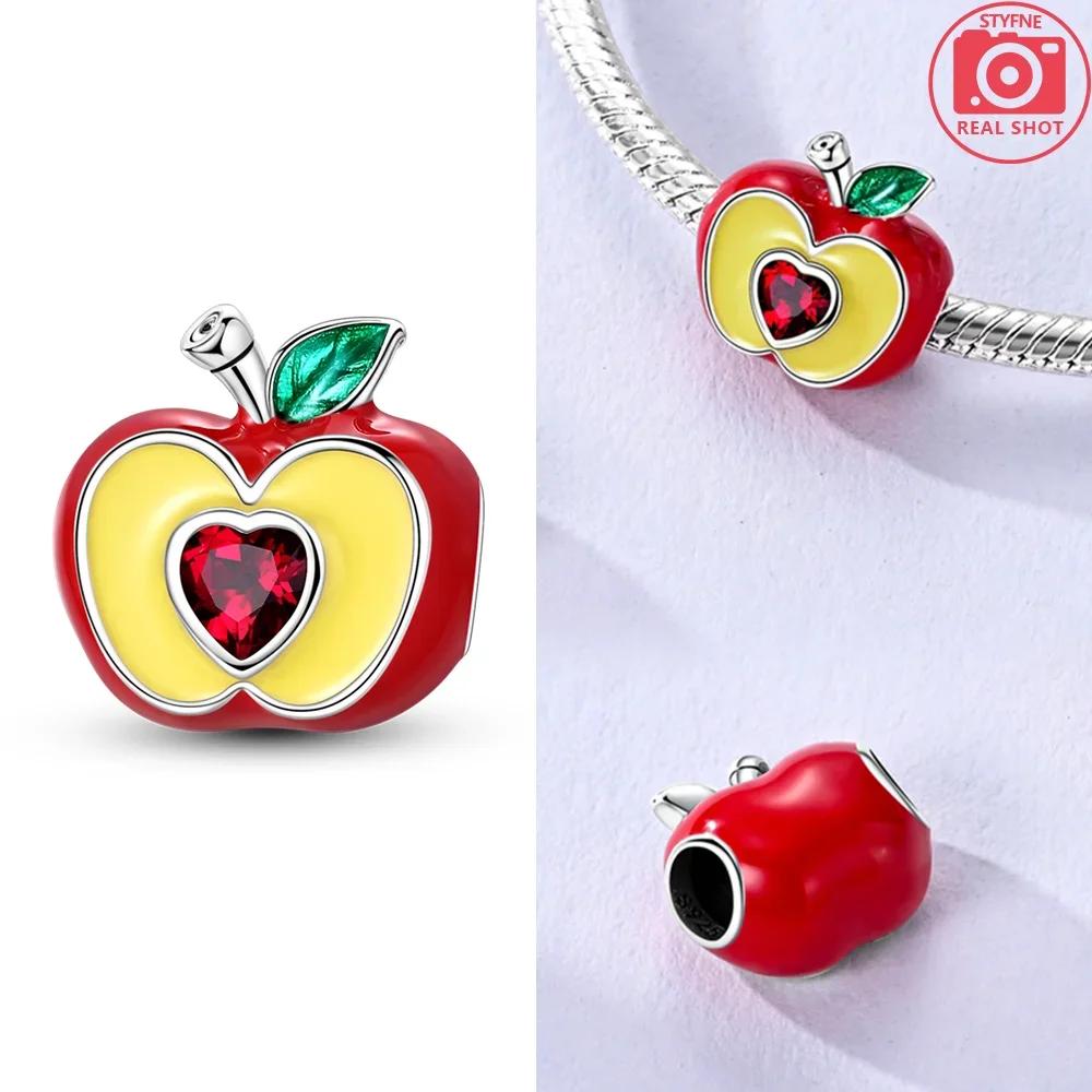 Authentic Glowing Light Bulb Red Doll Apple Girl Bow Rose Charm Bead Charms Copper Bead Charms Compatible With Bracelets Jewellery Women Gift Diy Acce