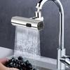 New Kitchen Waterfall Three-mode Multi-function Universal Rotating Extension Faucet Splash-proof Nozzle Sink