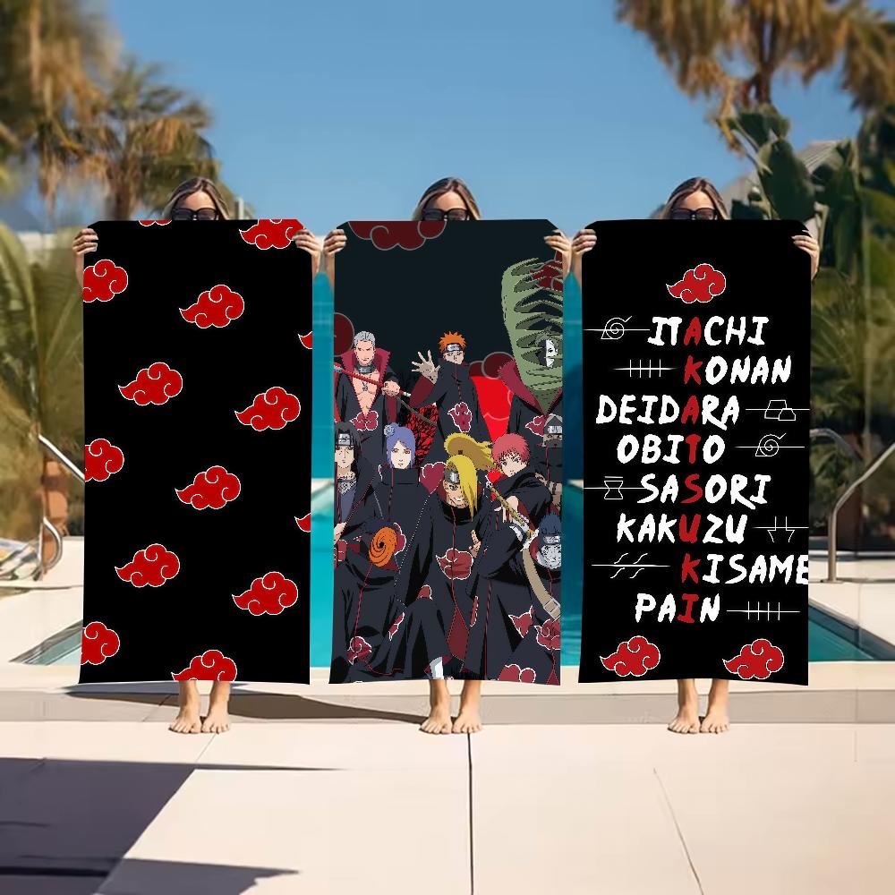 N-Naruto-S A-AkatsukiS Towel Sports Quick Dry Travel Camping Gear Sandproof Soft Light Large Beach Towel