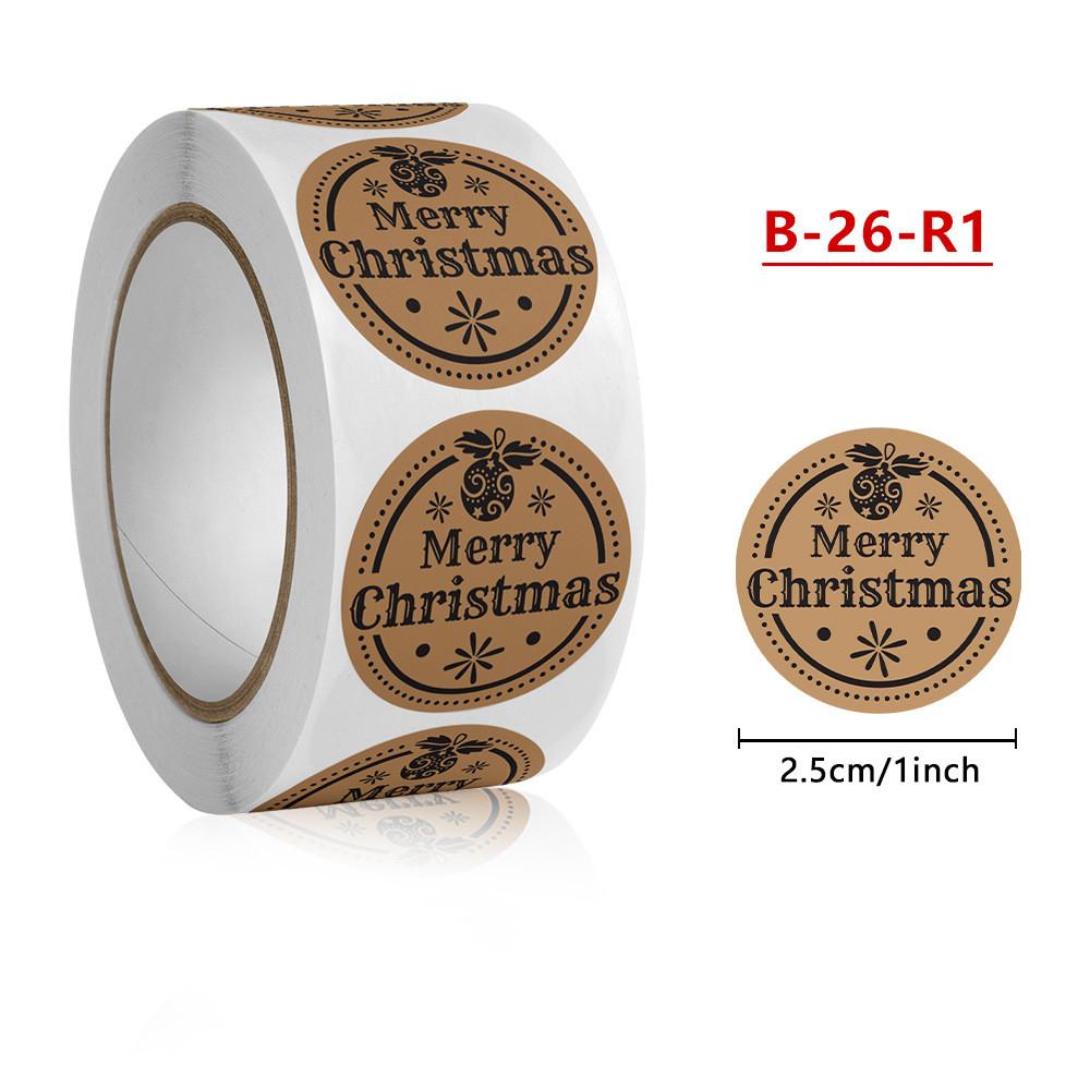 500 Stück/Rolle süße Cartoon-Weihnachtsaufkleber der Black Shadow Series aus Papier, Baby-Dankeschön-Aufkleber, Weihnachtsgeschenk-Verpackungsetiketten