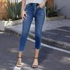 Women's High Waist Washed Women's Jeans Fashionable Versatile Straight Leg Pants