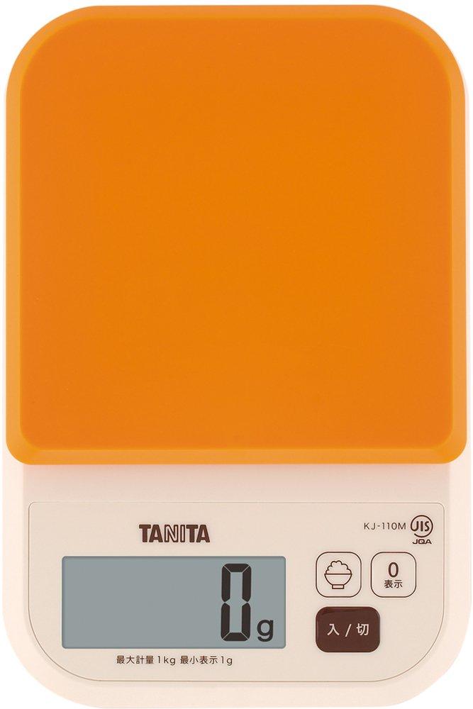 Tanita Cooking Calorie Measures the Calories of Rice Scale, Count, 1kg/1g, Orange, KJ-110M OR,