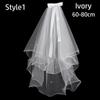 Elegant Two Layer Short Simple Photo Veil With Comb Bridal Veil Wedding Veil Women's Tulle