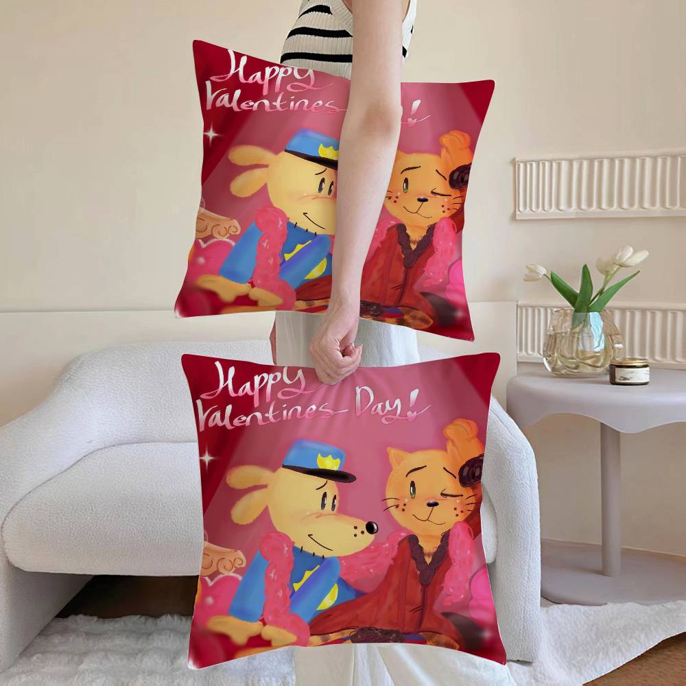 

D-dOG MAN Anime Pillow Case Sofa and Living Room Decorative Cushion Covers Dust-proof and Mite-proof Invisible Zipper 12x12Inch