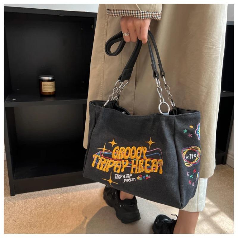 Borsa da Donna Grande Capacità Borsa da Signora Tessuto di Alta Qualità Borsa a Spalla Femminile Tote Casual Borsa a Mano di Tendenza Designer