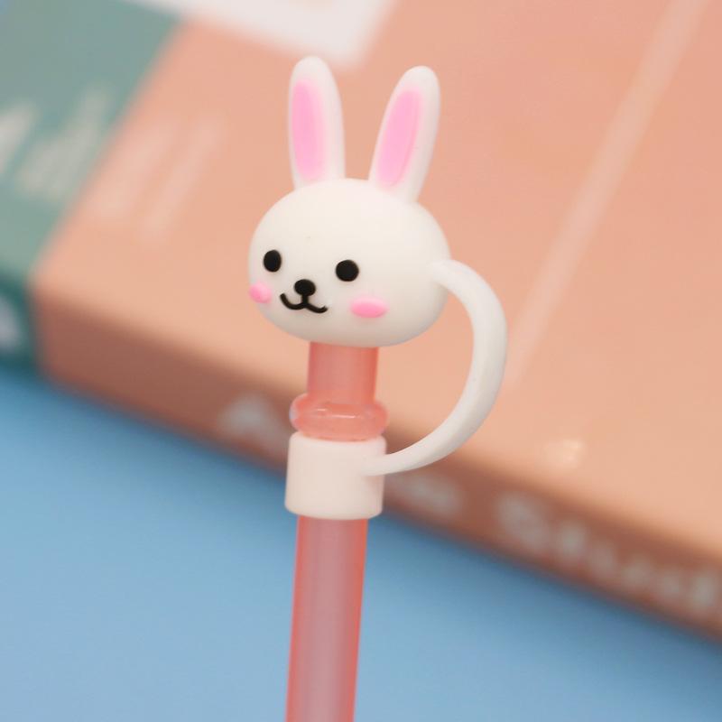 Cartoon Straw Sealing Tools Silicone Straw Tips Drinking Dust Splash Proof Plugs Cover Creative Cup Accessories 6-8mm