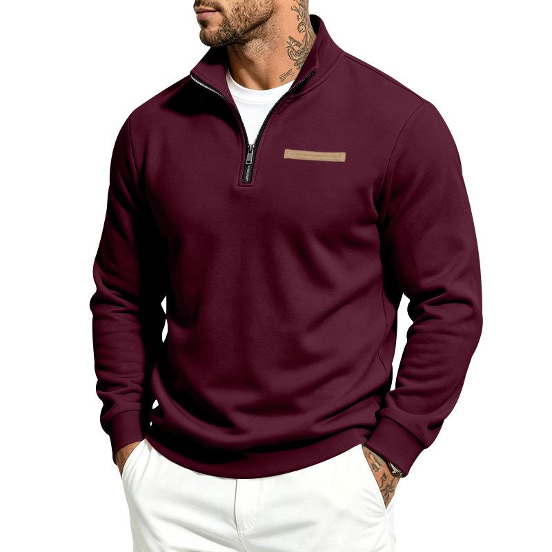 Men's Fleece Zip Up Sweatshirt Stand Collar Heavyweight Outdoor Casual Jacket