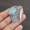 Natural Amazonite Gemstone 925 Sterling Silver Jewelry Designer Pendant 2.09" AJP-2414