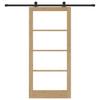 ORKDAL Sliding Door Natural and Black 93 X 202 Cm