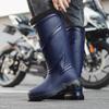 Trendige vielseitige hohe Herren-Regenschuhe wasserdicht und rutschfest, Regenstiefel, Angel- und See-Autowäsche-Arbeitsgummischuhe