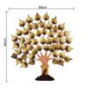 Metalen handgemaakte gouden boom muur hangende kunst decor accent sculptuur met Boeddha zittende boom