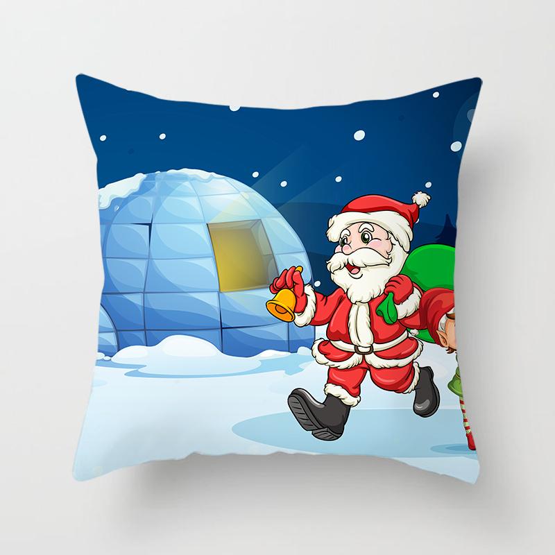 Cartoon Christmas Throw Pillow Set Santa Claus Sofa Gift Home Decor Pillowcase Christmas Gift Pillowcase