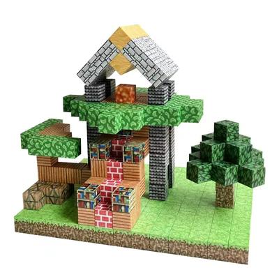 Blocchi da costruzione magnetici Mine World Cube Magnet World Set per ragazzi e ragazze Bambini dai 3 anni in su Costruzione fai da te Modello Bambini Giocattolo sensoriale