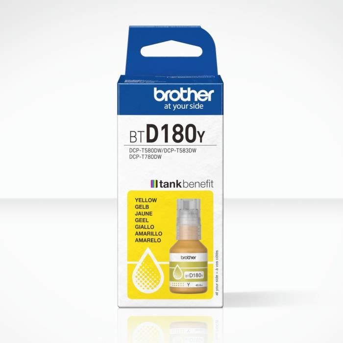 Ink Bottle - Brother - BTD180Y - Yellow - 5000 Pages - Unit - Standard