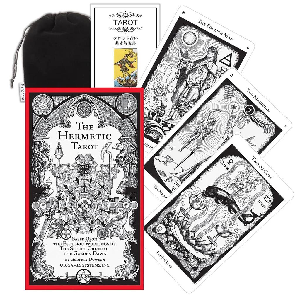 Kancharo Tarotové karty 78 listů Tarotové věštění Hermetické Japonské tarotové karty Základní instrukce Včetně pouzdra [Tarot] & (Originální produkt)