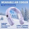 Neck Fan Semiconductor Cooling, 5-Speed Bladeless Wearable Fan USB Rechargeable, For Outdoor Travel Camping