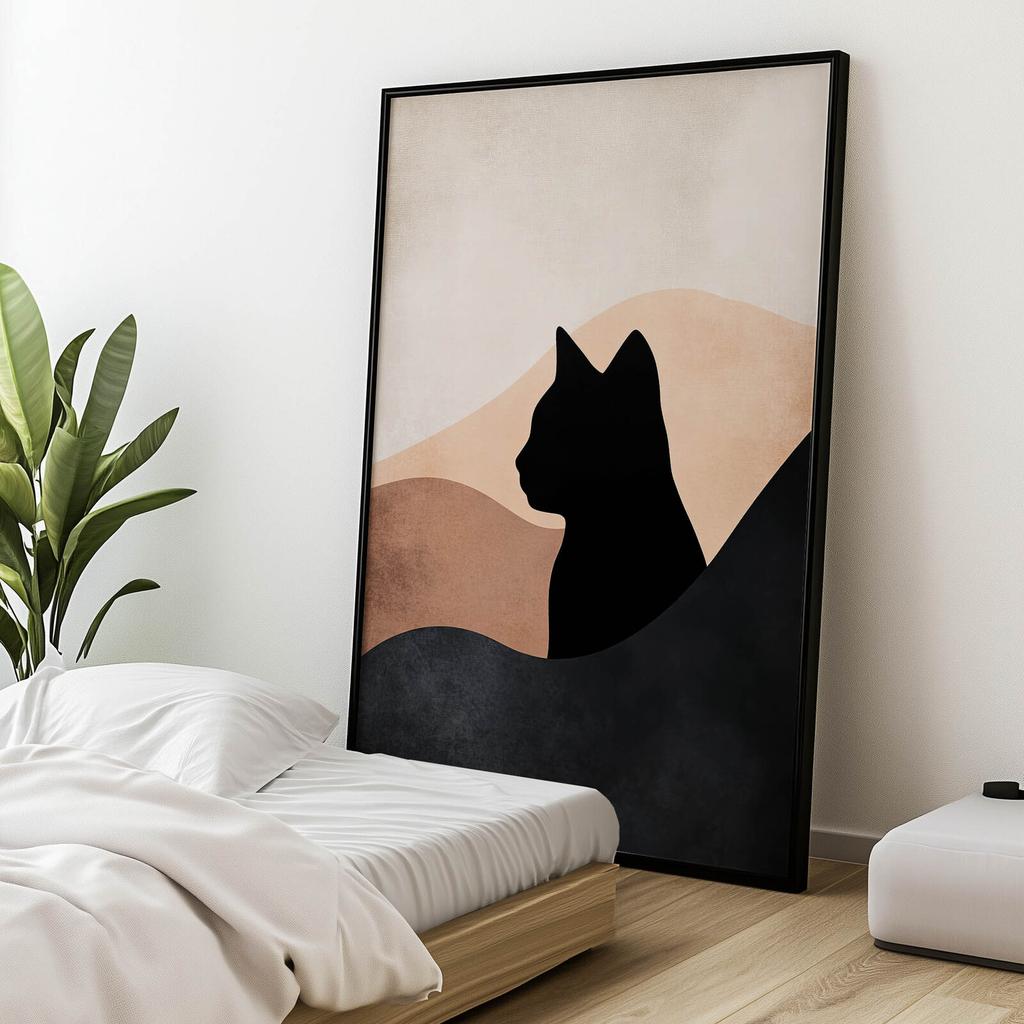 Kocie Wzgórza Kocie Wzgórza, 70X100 Cm, Rama Aluminiowa Czarna, Papier Matowy 230 Gsm