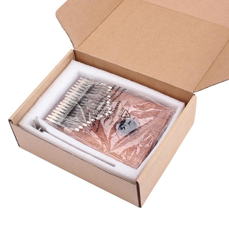 Kalimba 17 Keys Thumb Piano with Study Instruction & Tune Hammer Wood Finger Piano for Kids Adult Beginners Professional