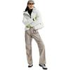 Li-Ning Hot Pot Down Jacket Series Water-Resistant Stand Collar 600 Fill Power Warmth Outdoor Casual Short Winter Down Jacket Women Jacket AYMU254-1