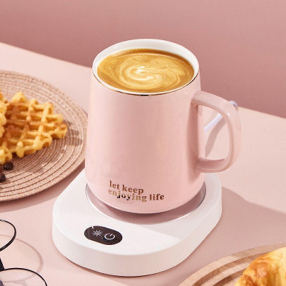 Intelligent Thermostatic Coaster Energy Saving Electric Heating Cup Pad Safe Cup Warmer Desktop