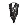 Fashion Women Sexy Lace V-neck  Racy Sleepwear Black  Lingerie
