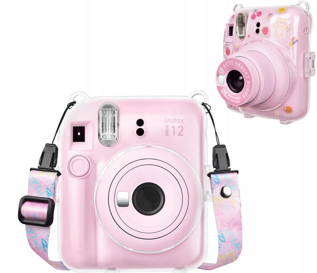 Siliconen hoesje + stickers + riempje voor FujiFilm Instax Mini 12 camera