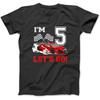 5 Year Old Race Car 5th Birthday Racecar Racing Boy T-Shirt Sweatshirt Hoodie Tanktop for Men Women Kids Black