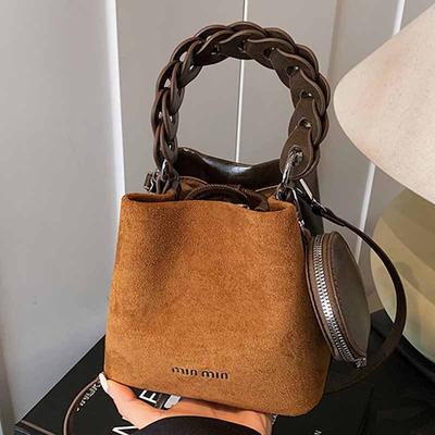 Borsa a Secchiello Portatile, alla Moda e Versatile, Borsa a Spalla Singola, Borsa a Tracolla per Pendolari