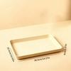 Non-Slip Serving Tray Stackable Food Plate Rectangular Serving Dishes Dishwasher Safe Tea Snack Fruit Trays Kitchen Tableware
