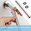 New Stainless Steel Shower Extension Rod Round 6 Inches Extension Tube Shower Head Rod
