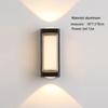 Modern Waterproof Aluminum LED Wall Lamp Big Size Square Exterior Sconce Garden Porch Outdoor Borosilicate Glass Diffuser 2-Year