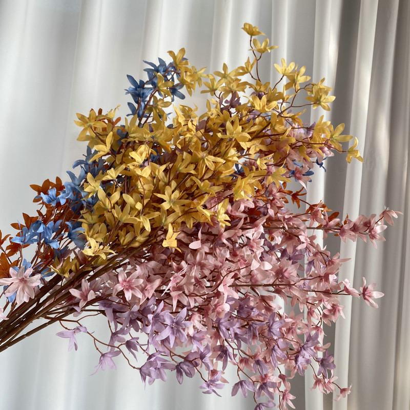 Autumn Orchid Artificial Flower Bouquet For Home Decor And Photography Props