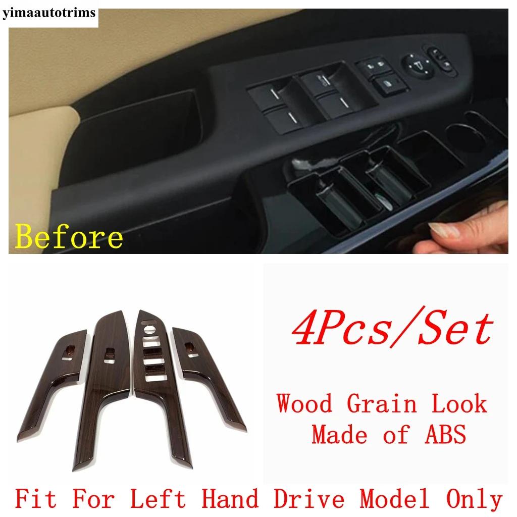Car Armrest Door Window Glass Lift Switch Panel Cover Trim For Honda CRV CR-V 2012 2013 2014 2015 2016 Carbon Fiber Accessories