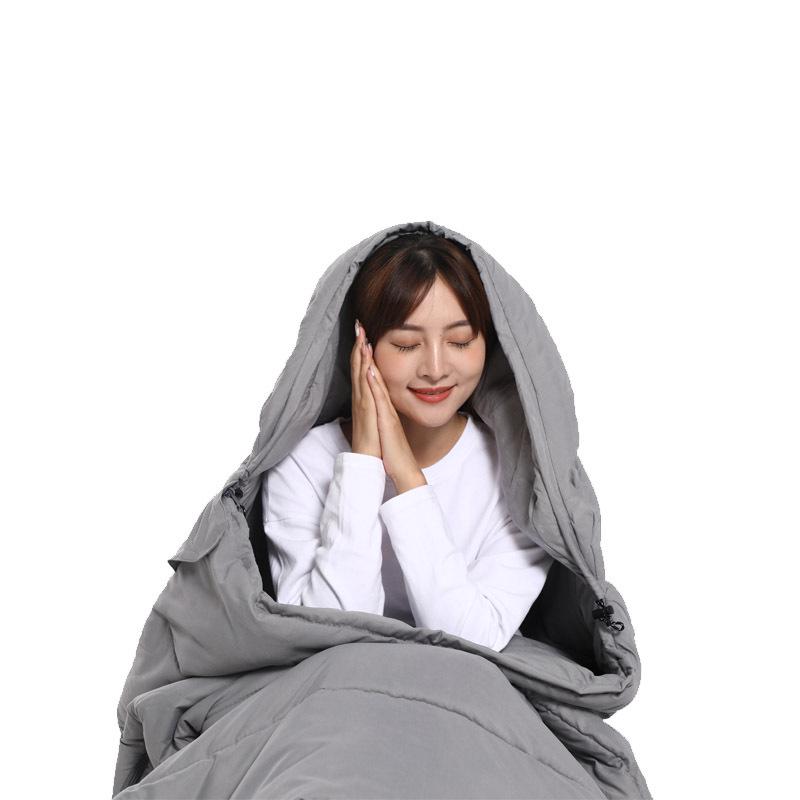 Nový lichoběžníkový kempingový spací pytel Obálka proti stříkající vodě s uzávěrem Omyvatelný spací pytel Venkovní zesílený teplý bavlněný spací pytel