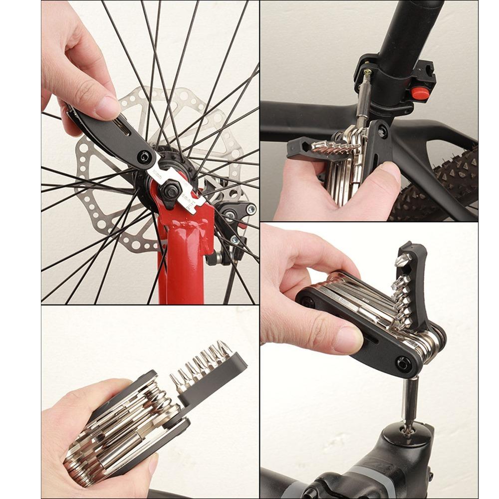 2PCS Electroplated Carbon Steel Bicycle Repair Kit Integrated Bike Tool Kit Road Bike чёрный