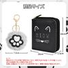 Newseego Mini Wallet, Card Case, Coin Purse, Leather, Large Capacity, Compact, Handheld, with Key Ring, Cute, Cat Design for Men and Women