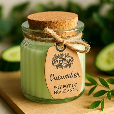 Cucumber Scented Soy Candles 2 Pack