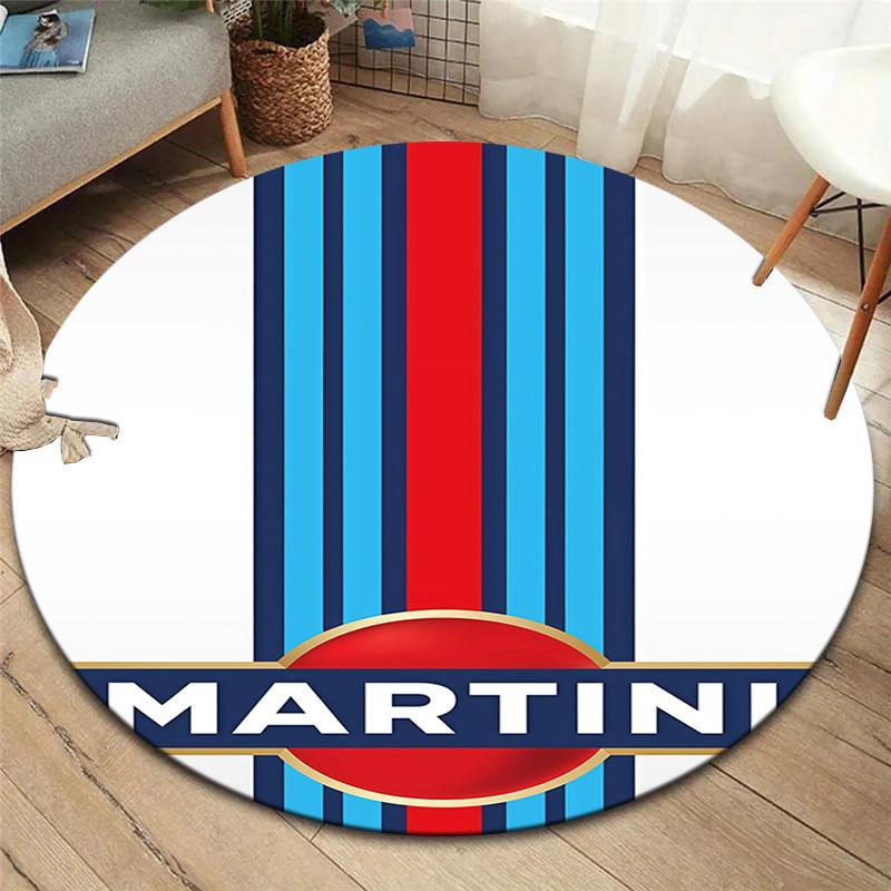 Martini Racing Round Area Rug,Carpet Rug for Living Room Bedroom Sofa Playroom Decor,Non-slip Floor Mat