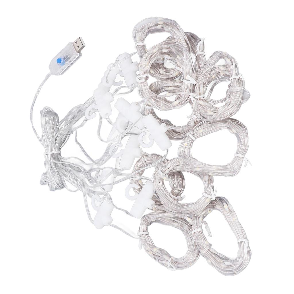 Hanging Curtain Lights 300LED 8 Modes Flexibility Window Wall String Lights with Remote Control for