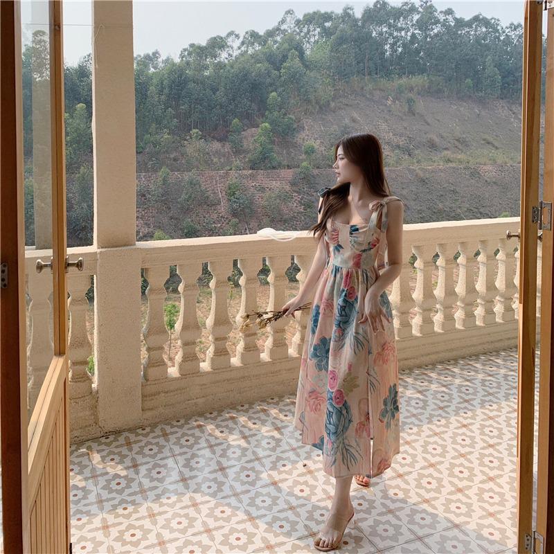 Floral Suspender Dress - Sweet & Sexy Summer French Style