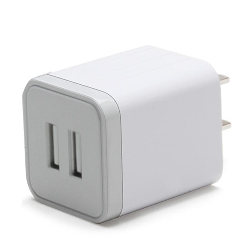 

Mini Two USB Charging Head Fast Charging Block for Multiple Devices for Travel and Home Use білий