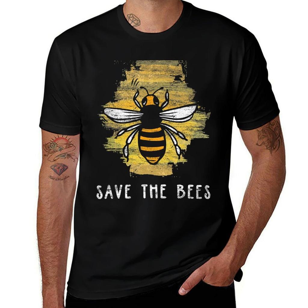 Save The Bees Tee Retro Kids Gift Climate Change Christmas Tshirt Quick Dry Travel Tshirt